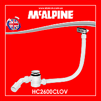 Сифон для ванни клік-клак з прямокутним переливом хромований HC2600CLOV McALPINE