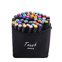 Набор двусторонних художественных маркеров для скетчинга 48 шт Sketch Marker Touch