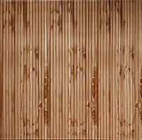 Самоклеюча декоративна 3D панель під темно-коричневий бамбук 700x700x8 мм