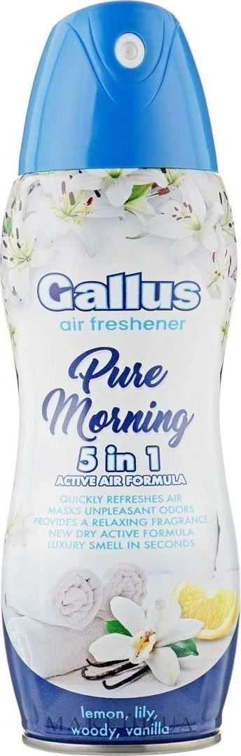 Освіжувач повітря Gallus 5в1 Pure Morning, 300 мл