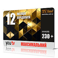 Карта оплаты - YOU TV (Максимальный) 12 месяцев