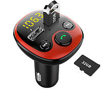 Автомобильный светодиодный BT-радио FM-передатчик с двумя портами USB MP3 TF / U Disk