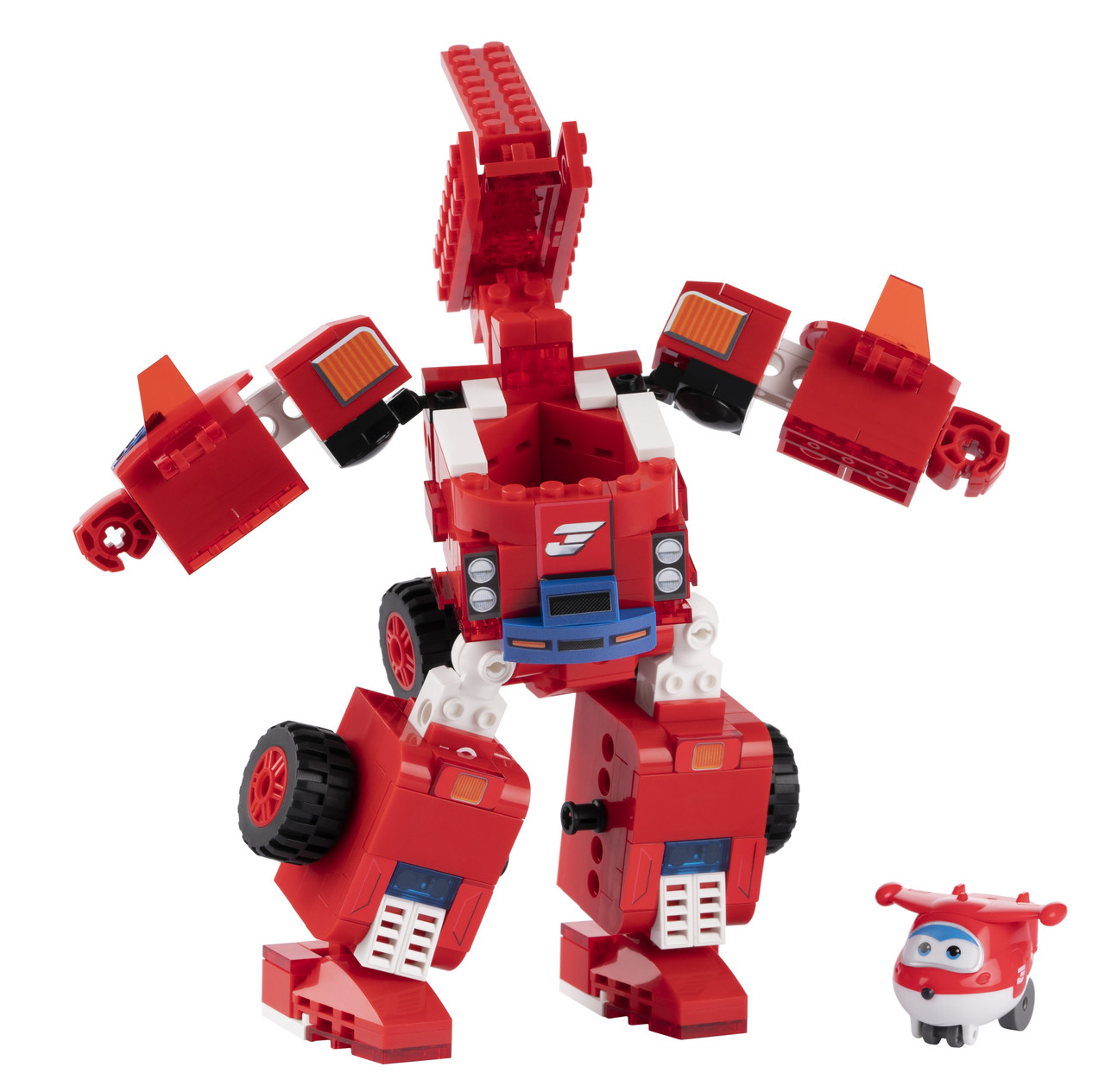 Super Wings Конструктор-трансформер Small Blocks 2-in-1 Buildable Transforming Vehicle Jett, Джетт