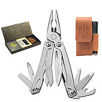 Комплект Мультитул Leatherman Wingman 832523 + Чехол универсальный L7701 + Фонарь Police 8420A507-XPE