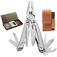 Комплект Мультитул Leatherman Sidekick 831439 + Чехол универсальный L7701 + Фонарь Police 8420A507-XPE