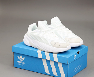 Жіночі та чоловічі кросівки Adidas Ozelia white взуття Адідас Озелія білі текстильні