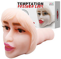 Мастурбатор ротик з вібрацією тілесного кольору з пультом ДУ LYBAILE BAILE TEMPTATION PASSION LADY Кайф