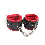 Наручники на щиколотки чорного кольору Chisa Luxury Fetish Кайф, фото 3