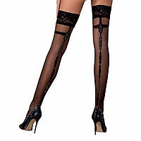 Панчохи з візерунковим швом ззаду чорні passion ST114 nero 5 20 den Кайф
