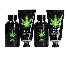 Набір для ванни і душу з ароматом зеленого чаю і конопляної олії CBD Luxe Travel Set Кайф