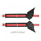 Окови для ніг БДСМ з крилами демона червоно чорного кольору Bdsm4u Кайф, фото 3