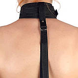 Набір фіксації рук з кріпленням до нашийника чорний Art of Sex BDSM Collar and Handcuffs Кайф, фото 2