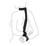 Набір фіксації рук за спиною з кріпленням до нашийника чорний Art of Sex BDSM Hand Fixation Simple Кайф, фото 2