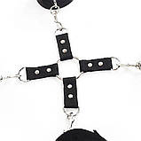 Набір фіксації кайданами на хрестовині для рук і ніг Art of Sex BDSM Ring Fixation Simple Кайф, фото 4