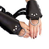 Манжети для підвішування за руки шкіряні чорні Art of Sex Kinky hand Cuffs For Suspension Кайф, фото 7