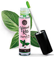 Блиск для губ з ефектом вібрації зі смаком м'яти Secret Play Vibrant Kiss, 6 грам Кайф