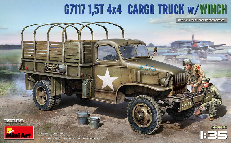 Пластикова модель 1/35 MiniArt 35389 американска військова вантажівка Chevrolet G7117 1,5T 4x4 з лебідкою