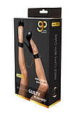 Фіксатори для ніг чорного кольору на золотистому ланцюжку Guilty Pleasure ANKLE CUFFS Кайф, фото 2