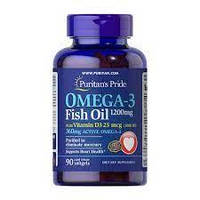 Omega-3 Fish Oil 1200 mg Plus Vitamin D3 1000 IU Puritan's Pride, 90 капсул