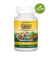 NaturesPlus, Animal Parade, Омега 3-6-9 junior, лимон, 90 капсул