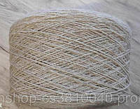 Пряжа шерстяная,нитки для вязания.Производитель Украина. Продажа бобинами (светло-серый)