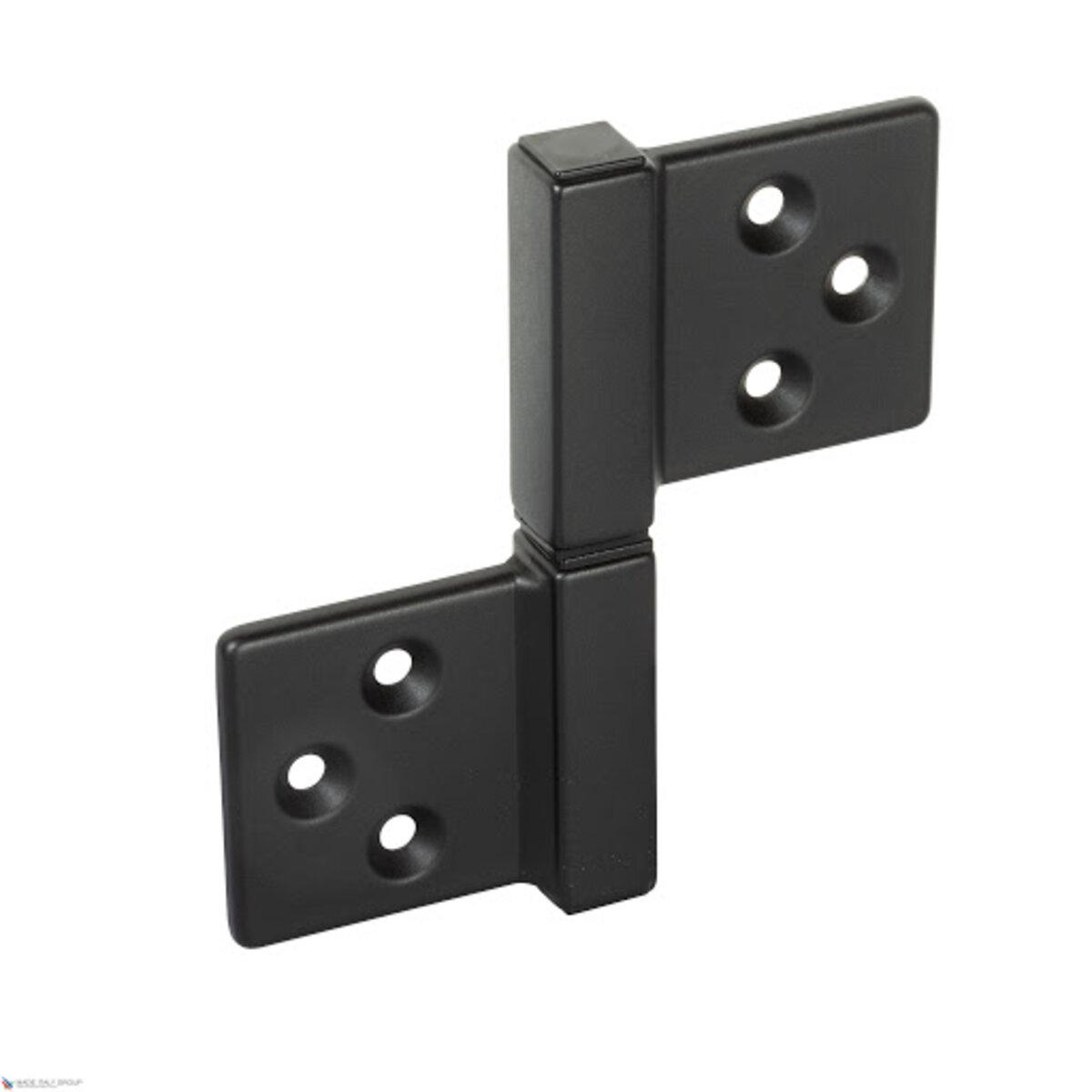 Петля Aldeghi Luigi накладна 32×35 мм чорна, фото 1