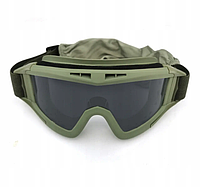 Тактические очки маска с сменными линзами, баллистические очки для военных Олива