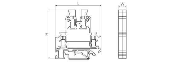 Купить Клемма винтовая на Din-рейку двухъярусная FJKKB-2.5, цена 42.40 ...