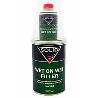 Грунт-наполнитель акриловый «мокрый по мокрому» Wet-on-wet Filler 6+1, 0,9л+0,15л отв (серый) Solid