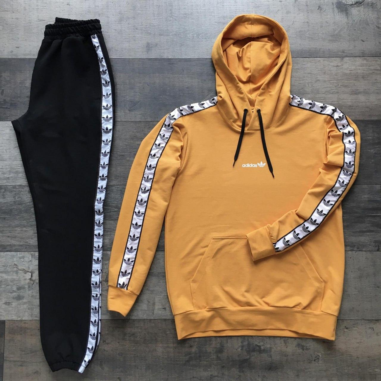 Cпортивный костюм adidas с лампасами Оранжевый спортивный костюм адидас ...