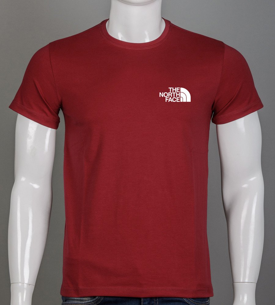 Футболка чоловіча The North Face 2305м (Уп.4шт M-XXL), Бордовий