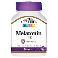 Витаминно-минеральный комплекс 21st Century Мелатонин, 3 мг, Melatonin, 90 таблеток (CEN-21240)