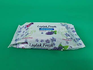 Волога серветка 72 шт без клапана "Leylak Fresh" (1 пачка)
