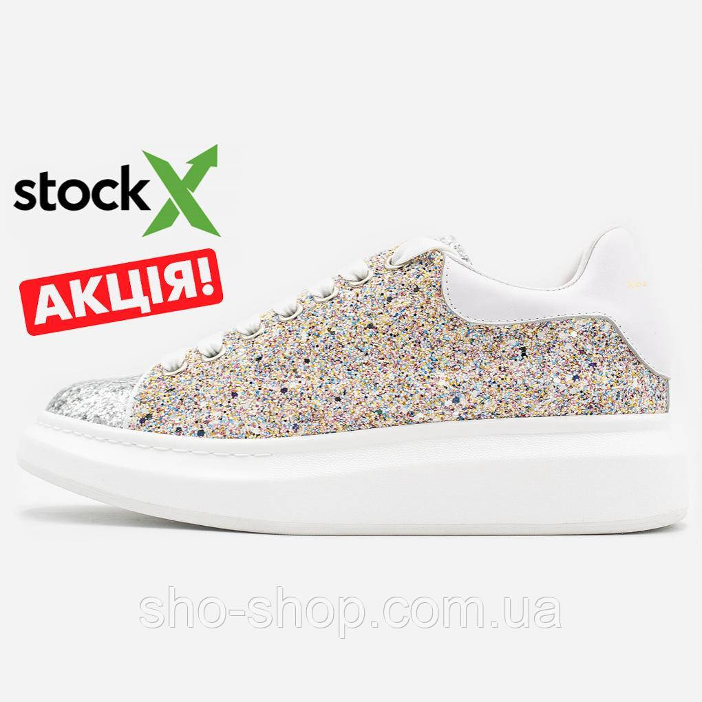Кроссовки Alexander McQueen 0315 McQueen Lace-Up Glitter-leather ❗️SALE ❗️, фото 1