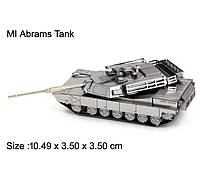 Металлический 3D конструктор танк Abrams Tank