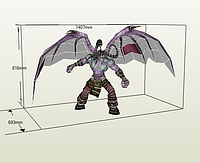 PaperKhan Конструктор из картона Illidan Warcraft papercraft 3D полигональная фигура развивающий подарок