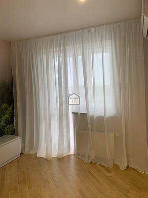 Біла однотонна тканина для тюлю «шовк», в зал, кімнату, кухню