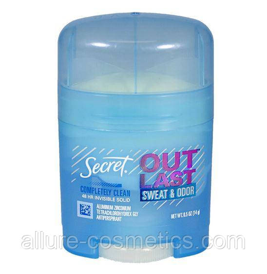Кремовий дезодорант-антиперспірант Secret Outlast Invisible Solid Deodorant Completely clean 14g