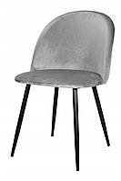 Крісло для кухні, вітальні Кухонний Стілець Lugano Gloria Grey Velvet 48 х 45 х 77 см  Велюр Сірий