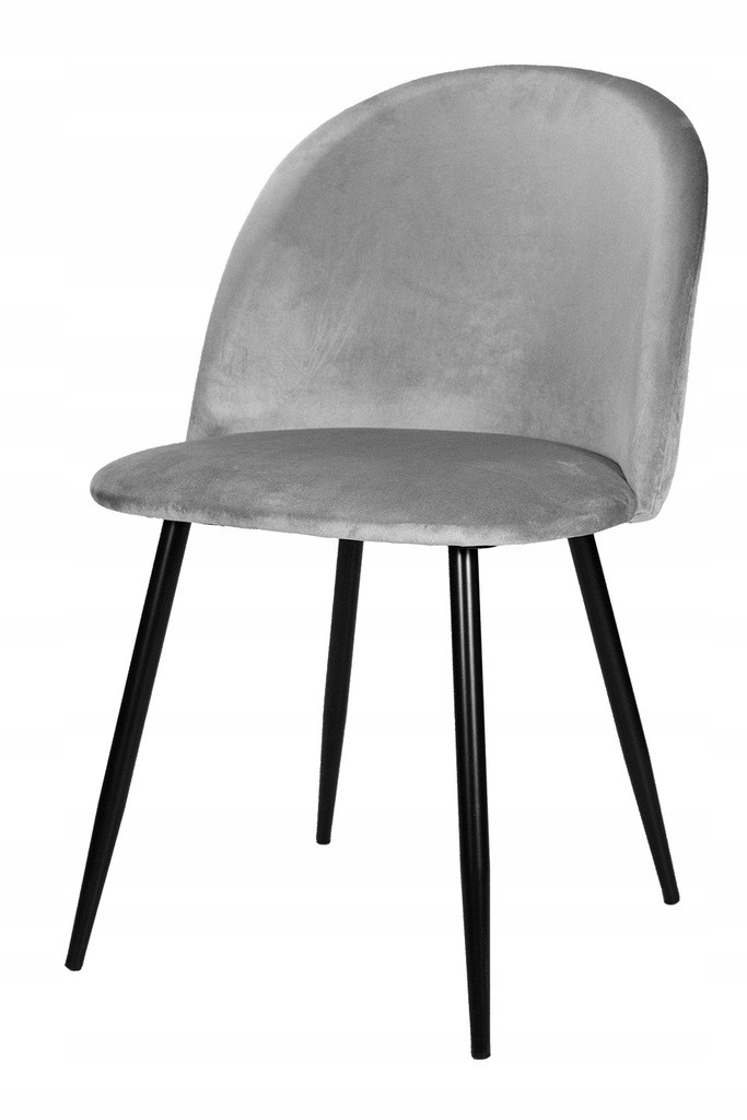 Крісло для кухні, вітальні Кухонний Стілець Lugano Gloria Grey Velvet 48 х 45 х 77 см  Велюр Сірий, фото 1