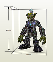 PaperKhan Конструктор из картона Goblin Warcraft papercraft 3D фигура развивающий подарок статуя сувенир