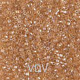DBC-101 Бісер Miyuki Delica Beads Cut 11/0 (рубка, середньо-бежевий) 5 г., фото 2