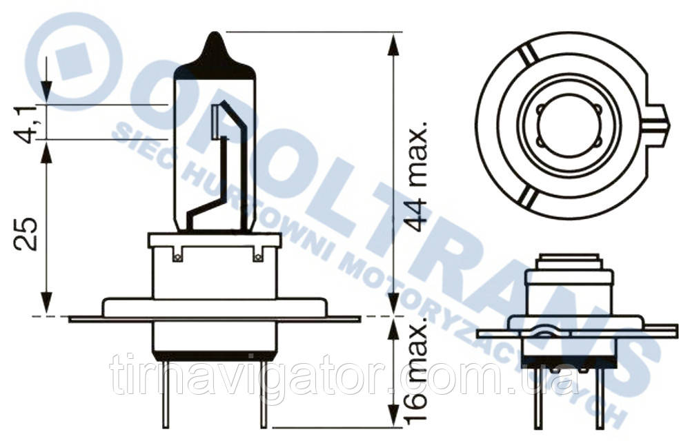 H7 24V 70W Px26d Bosch Trucklight лампа, фото 1
