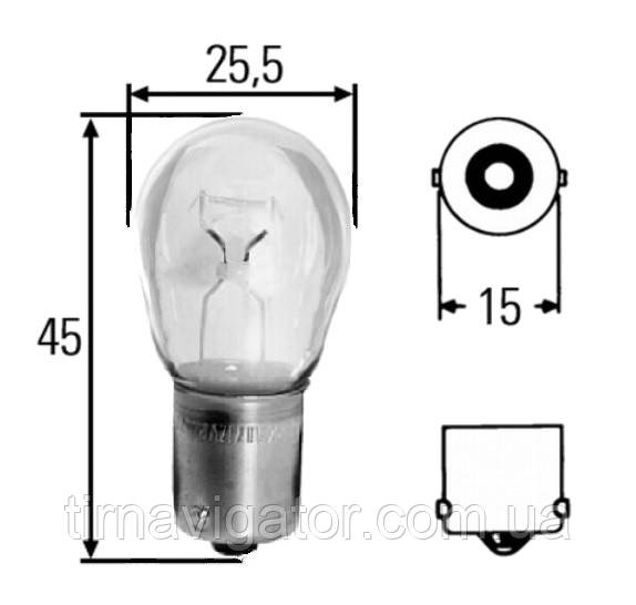 P21W 24V 124/21 MEGA, фото 1