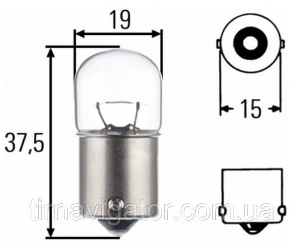 R10W 24V BA15S MEGA, фото 1