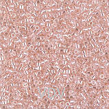 DB-1223 Бісер Miyuki Delica Beads 11/0 (блискучий, світло-рожевий) 5 г., фото 2