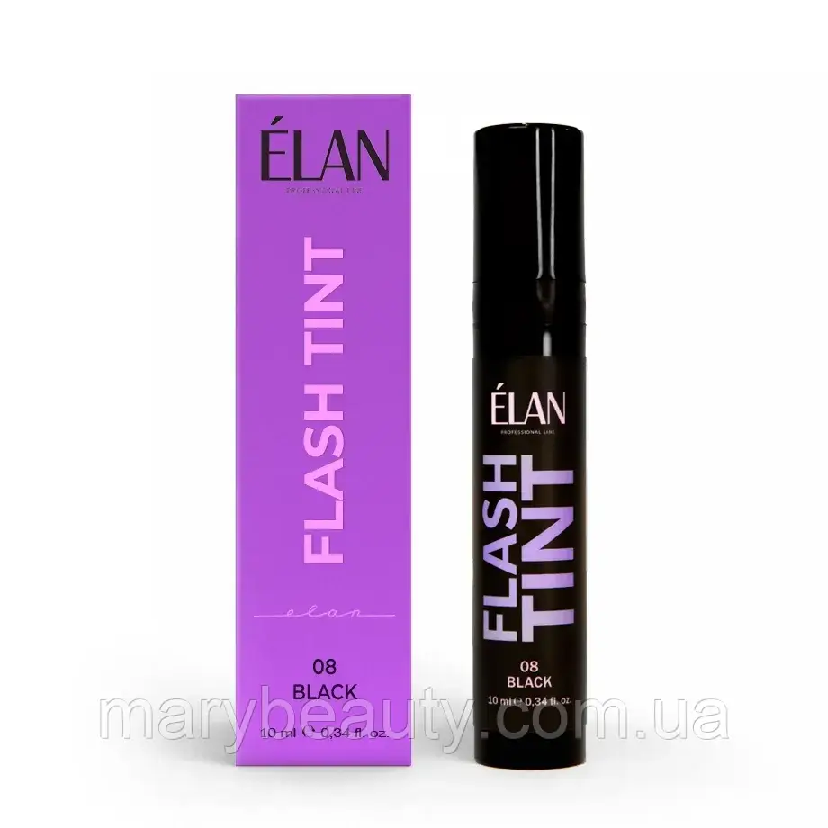 Cистема фарбування брів та вій ELAN «FLASH TINT» 08 black