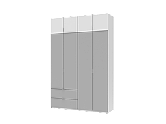 Розпашна Шафа для одягу Doros Лукас Білий / Cірий 180х50х240 (80737073)