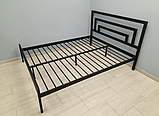 Ліжко двоспальне Вереск Тенеро 160х200 см металеве чорне в стилі Лофт, фото 5