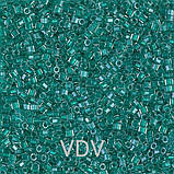 DBC-918 Бісер Miyuki Delica Beads Cut 11/0 (рубка, зелена бірюза) 5 г., фото 2